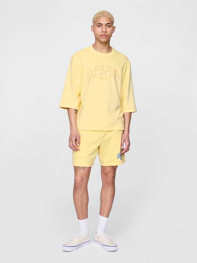 オーバーサイズ GAPグラフィック フレンチテリー クルーネックスウェット-1