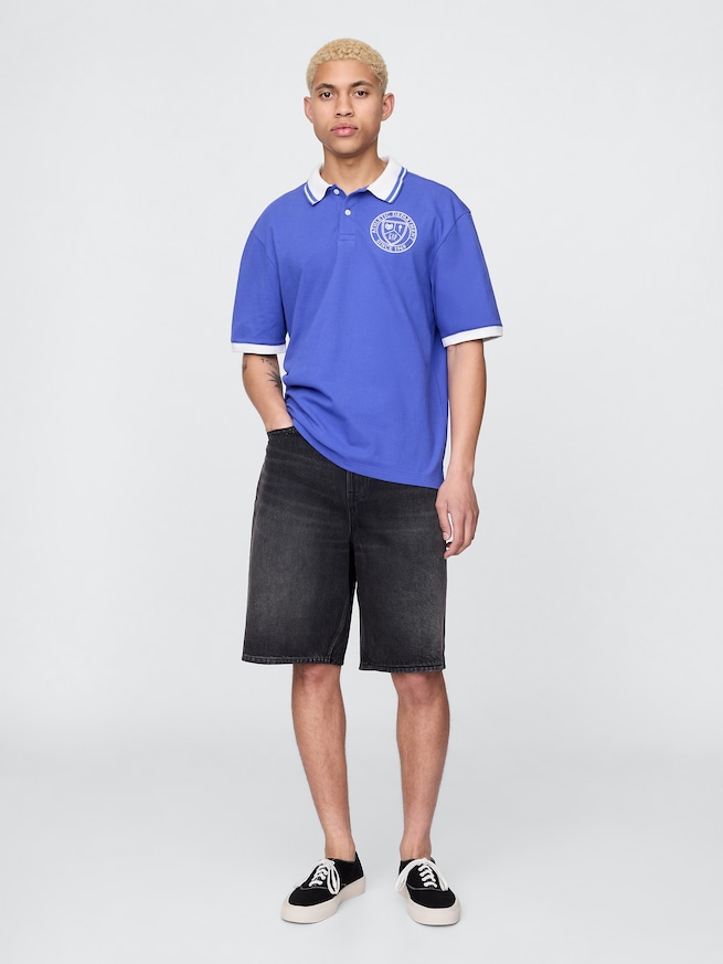 GAP ATHLETICロゴ ピケポロシャツ-1