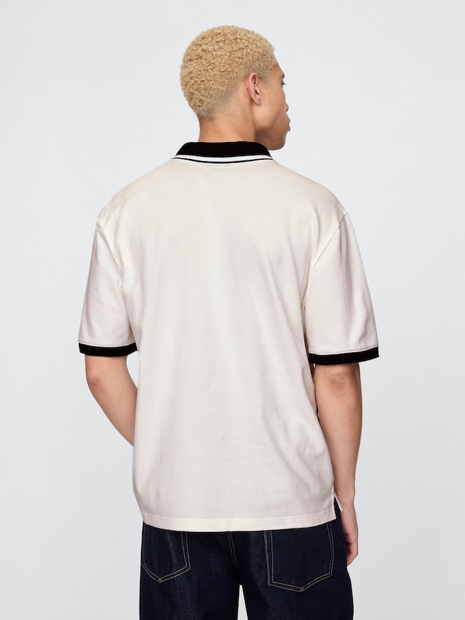 GAP ATHLETICロゴ ピケポロシャツ-2