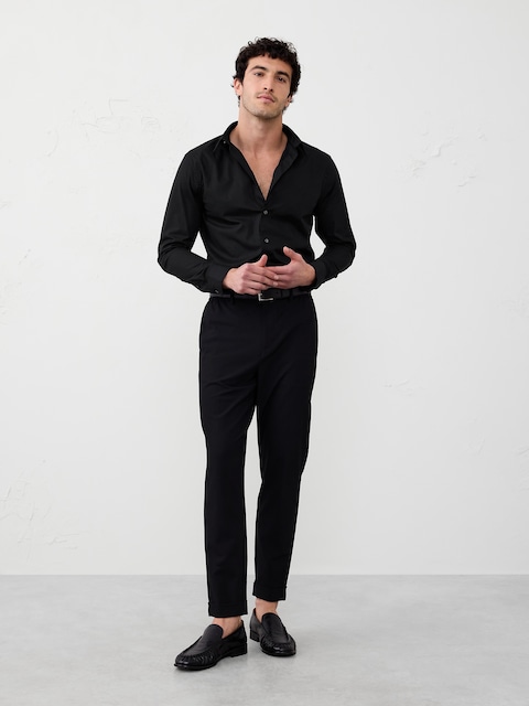 Slim-Fit Untucked Dress Shirt