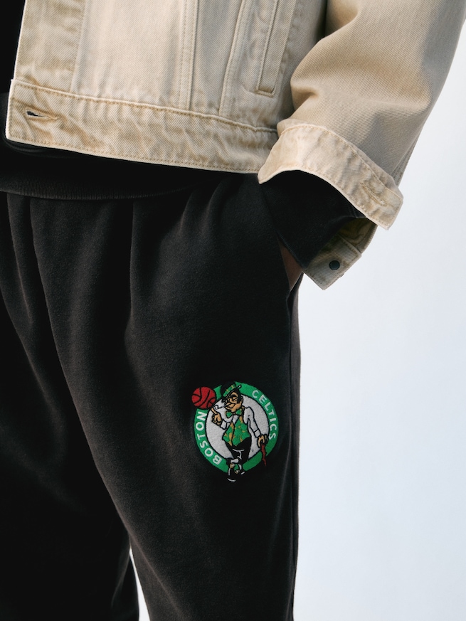 NBA ボストン セルティックス ロゴ ヘビーウェイトジョガーパンツ-7