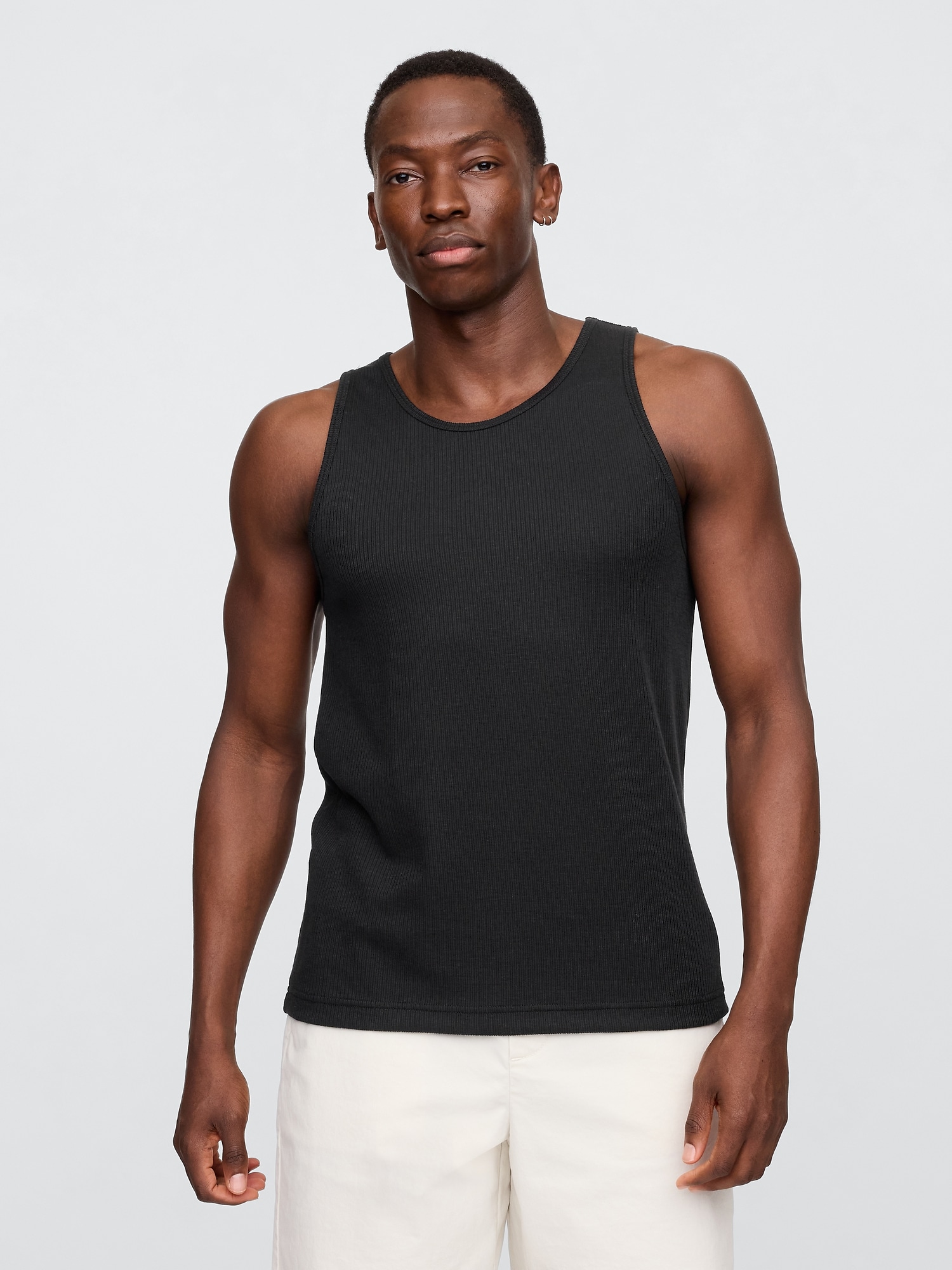 Textured Ribbed Tank Top