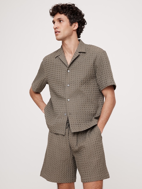 CHEMISE DE VACANCES EN COTON GAUFRÉ