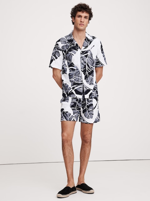 5" Floral Terry Pull-On Short