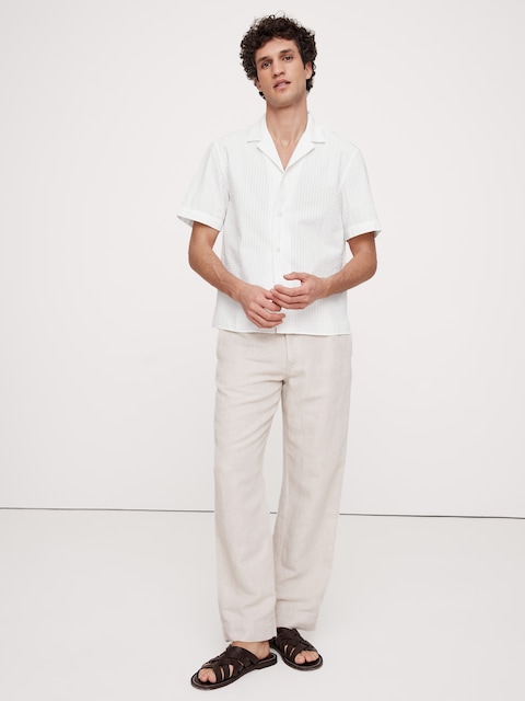 Cotton Seersucker Resort Shirt