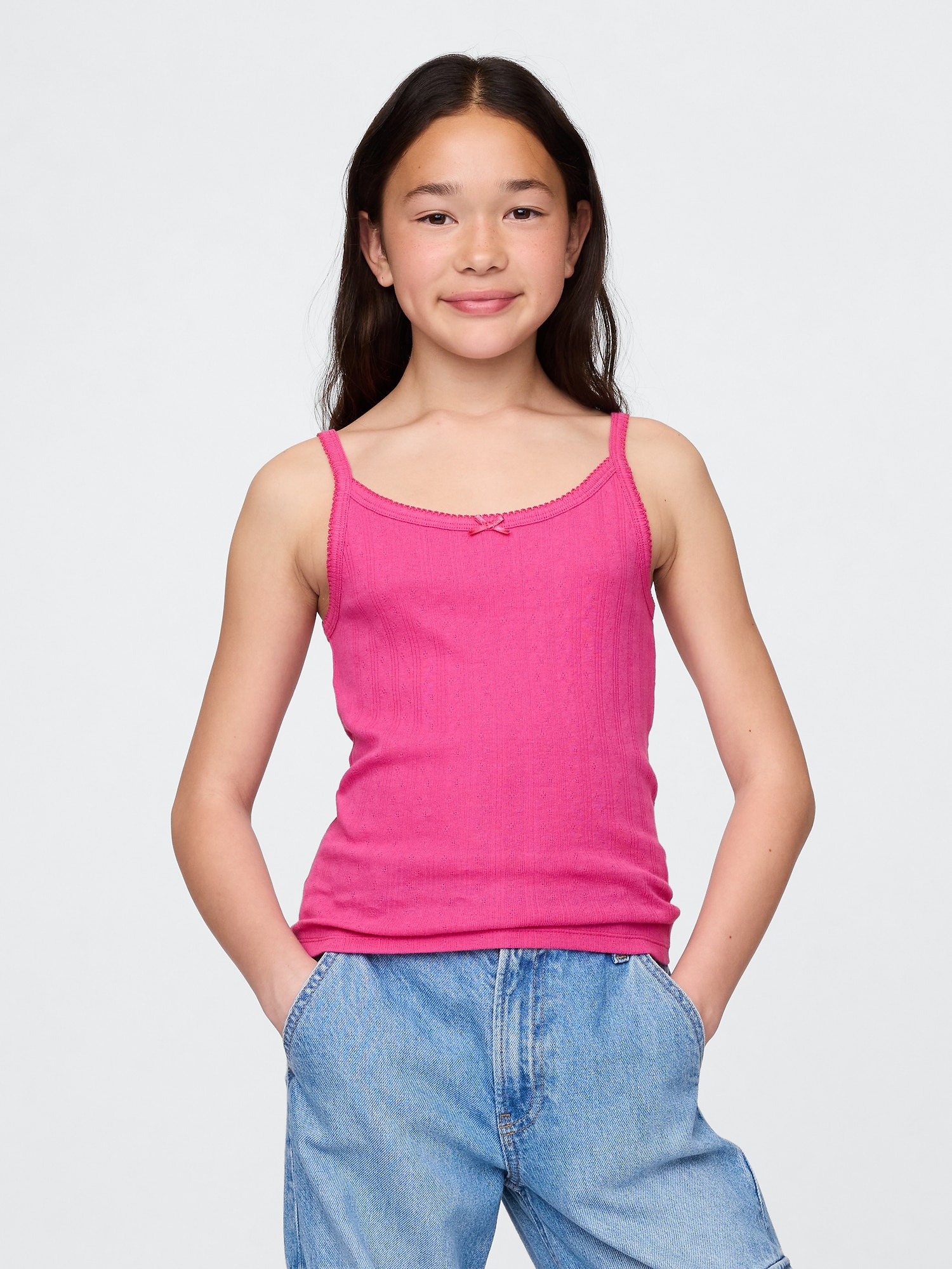 Kids Pointelle Rib Cami
