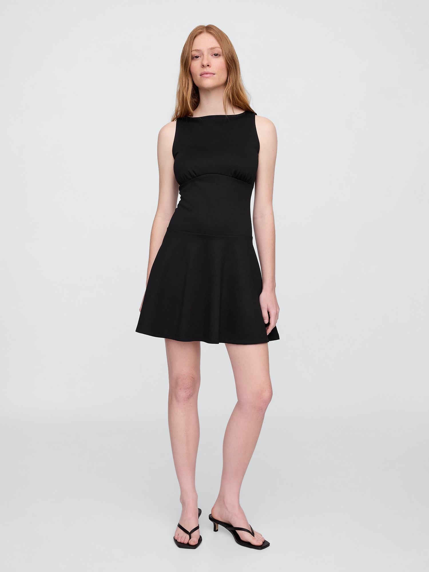Boatneck Mini Dress