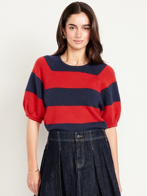 SoSoft Cropped Puff-Sleeve Sweater