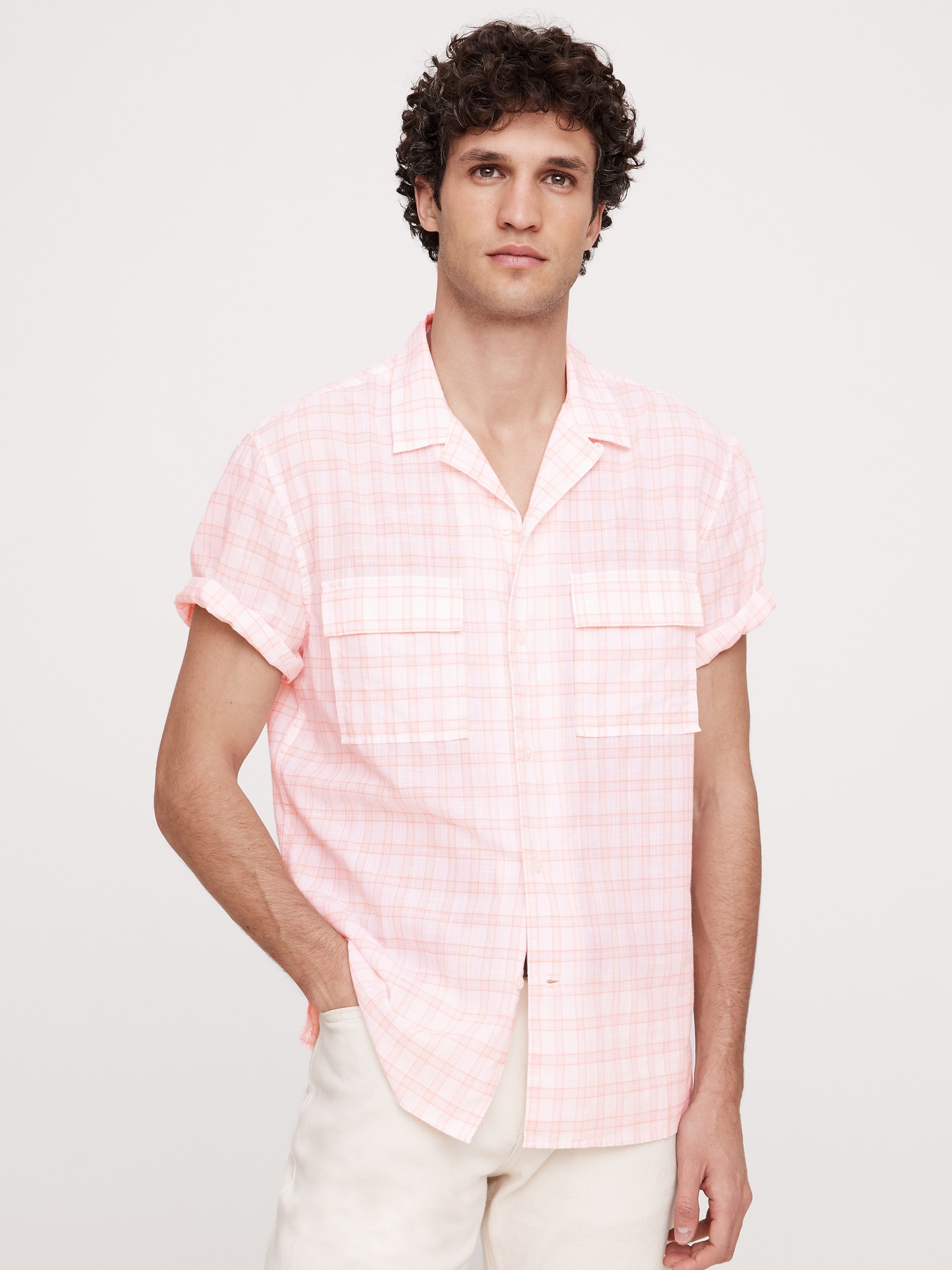 Standard-Fit Lightweight Cotton Resort Shirt