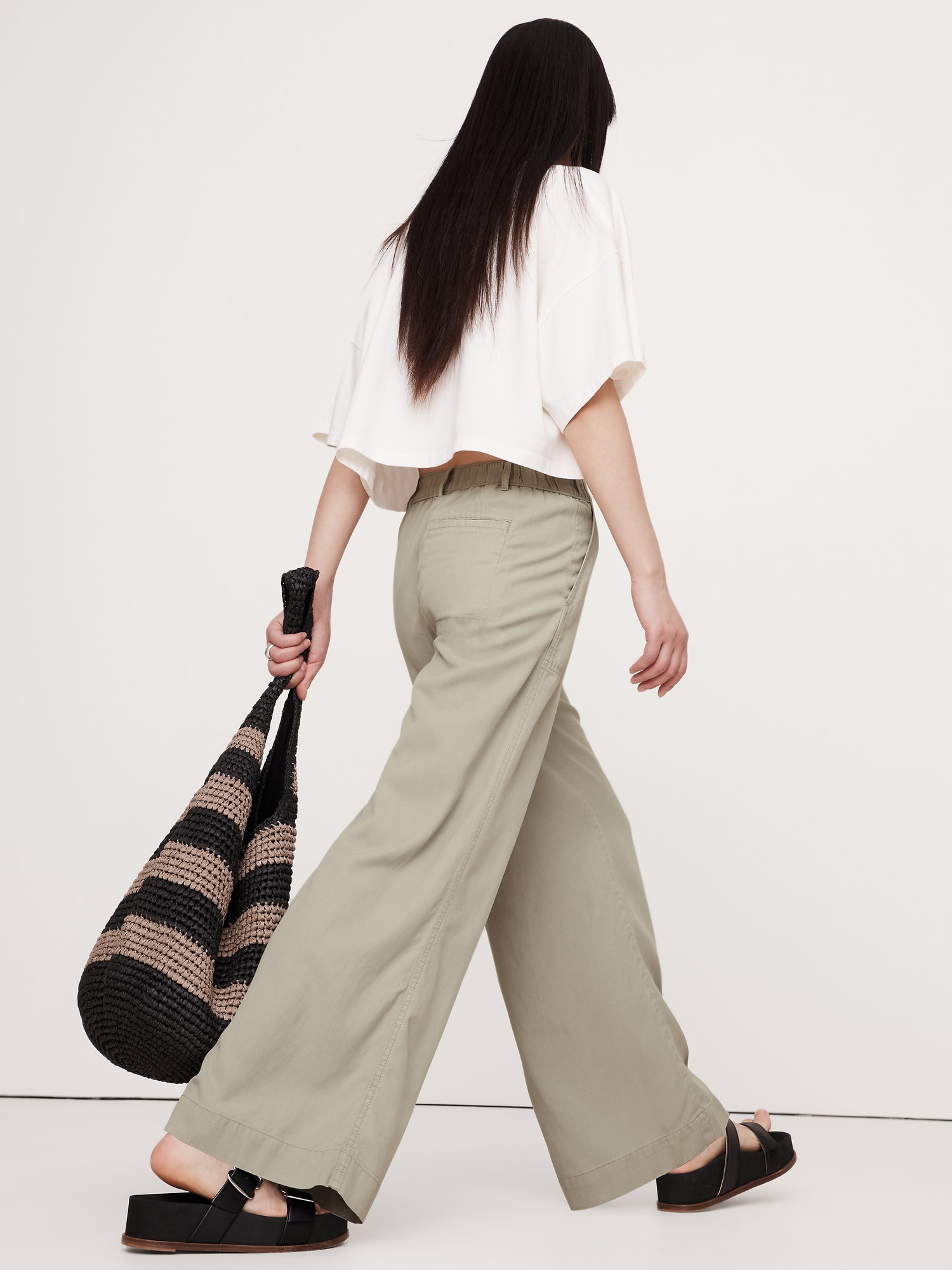 Soma ミッドライズ ワイドレッグ パンツ-2