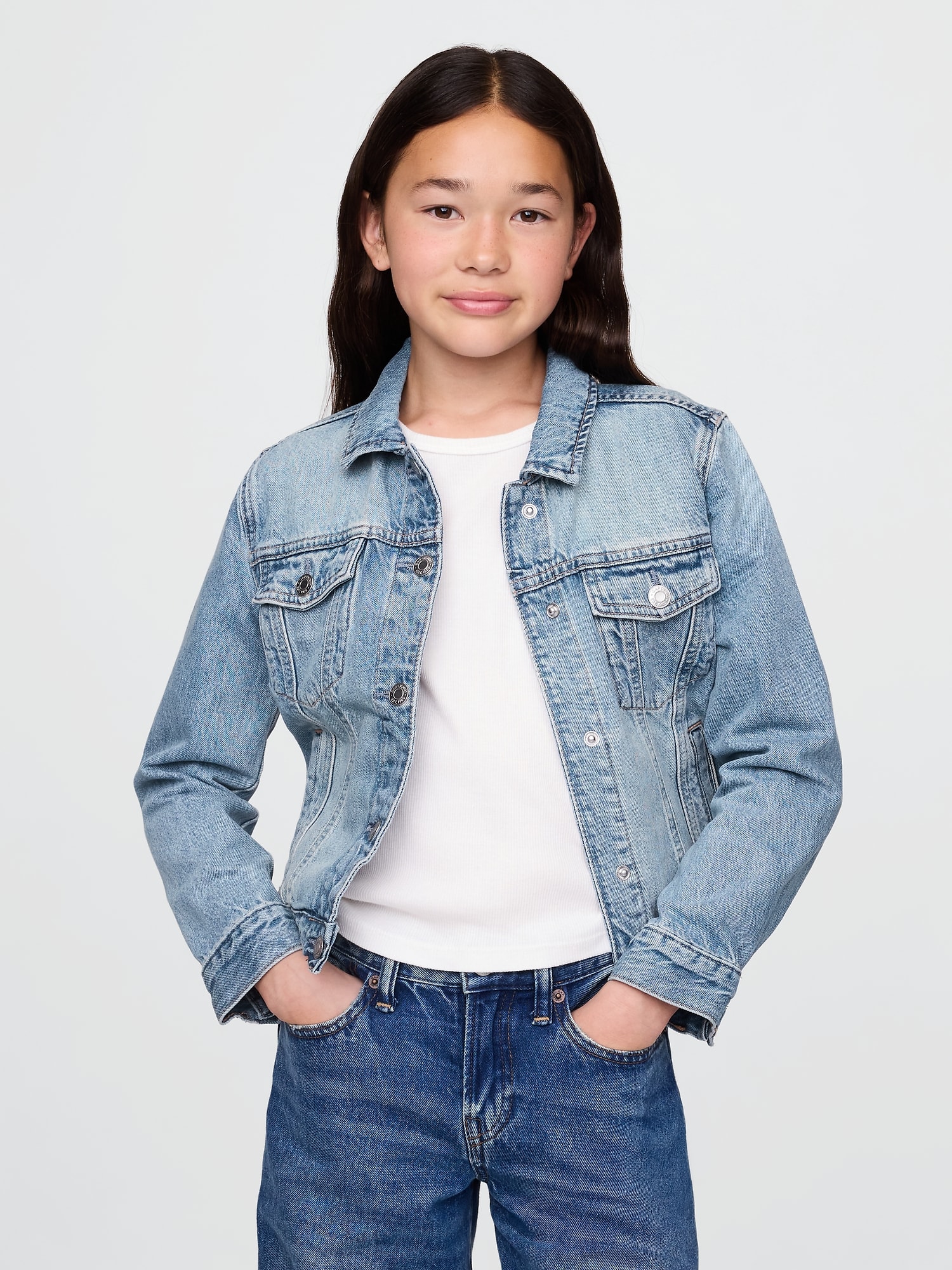 VESTE EN DENIM EMBLÉMATIQUE POUR ENFANT
