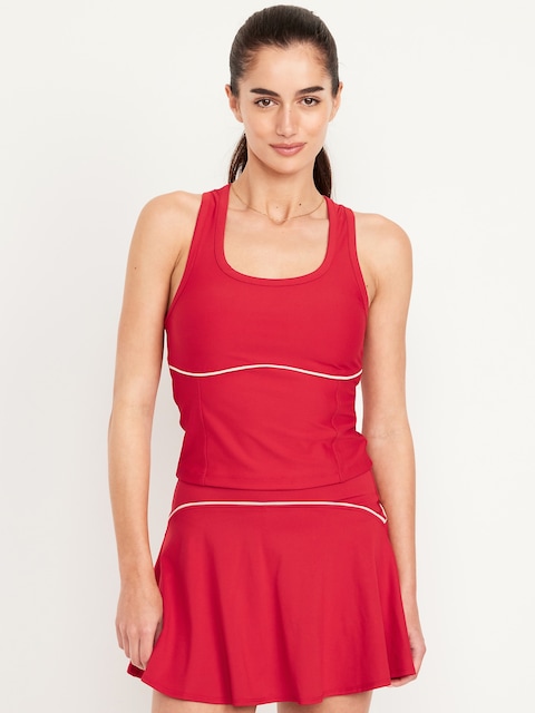 PowerSoft Racerback Cropped Shell Tank