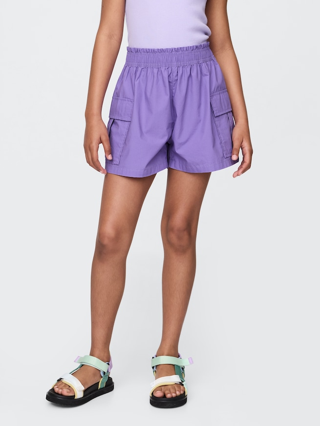 ポプリン イージーウエスト カーゴショートパンツ (キッズ)-2