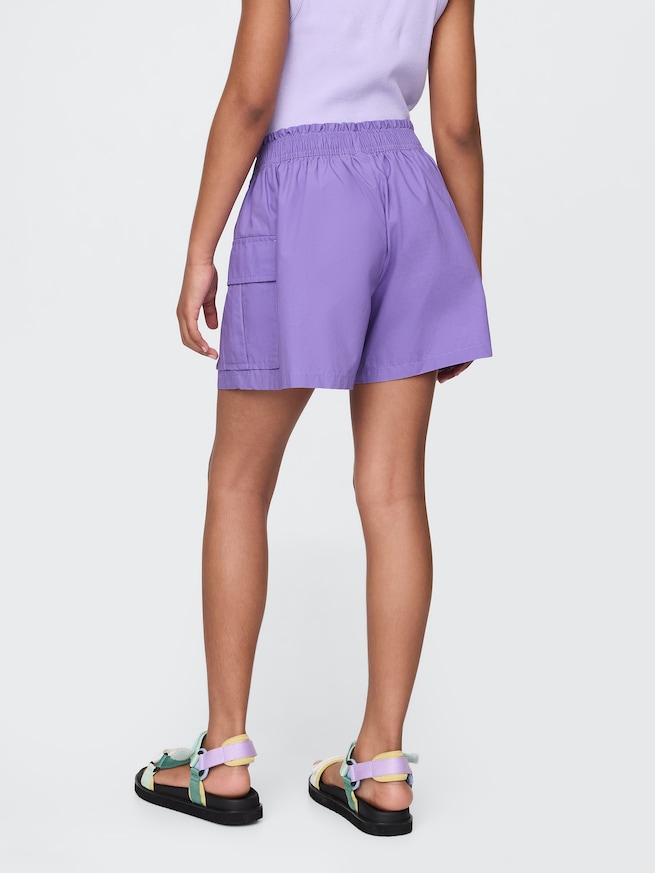 ポプリン イージーウエスト カーゴショートパンツ (キッズ)-3