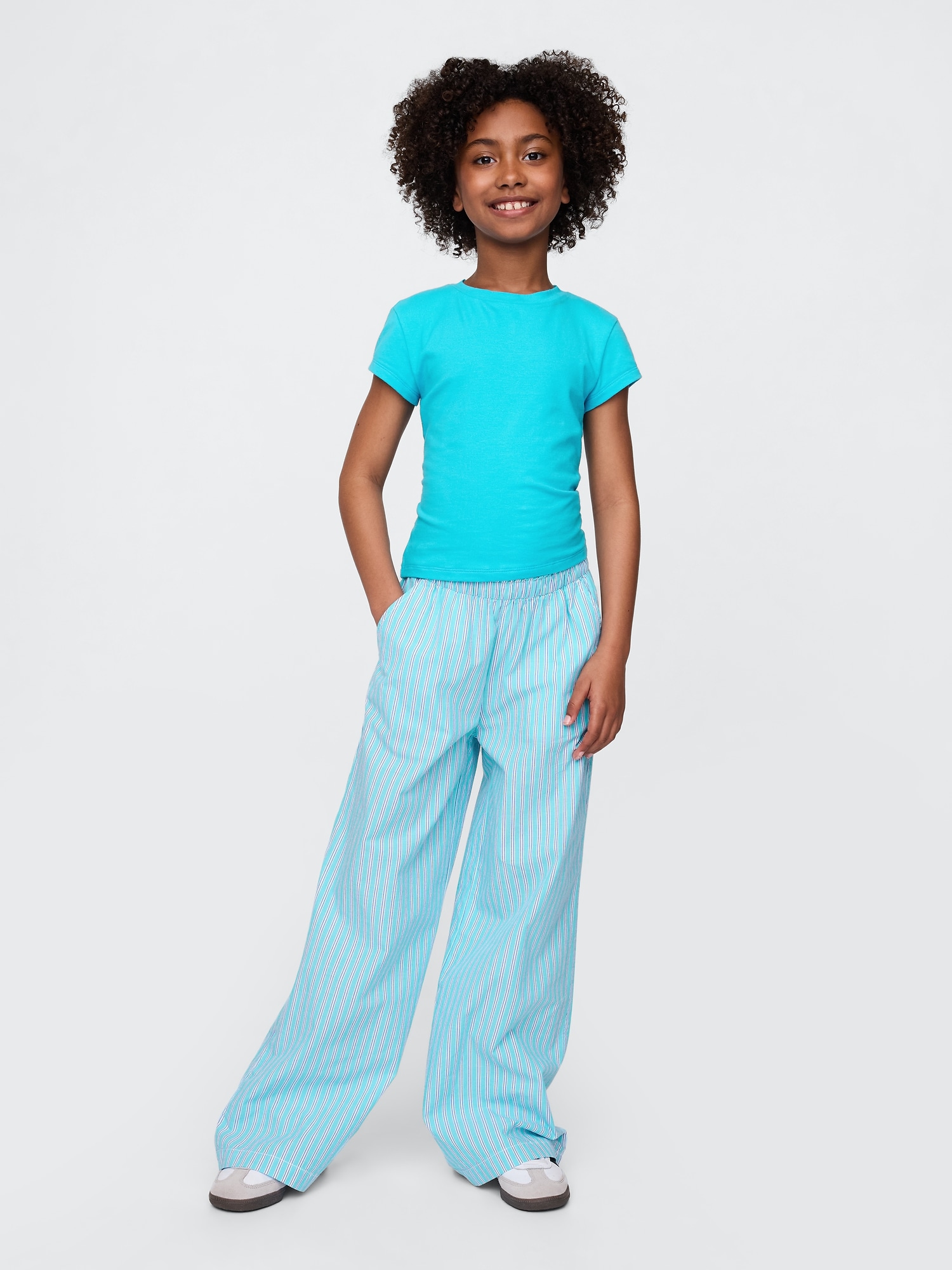 Kids Poplin Baggy Pants