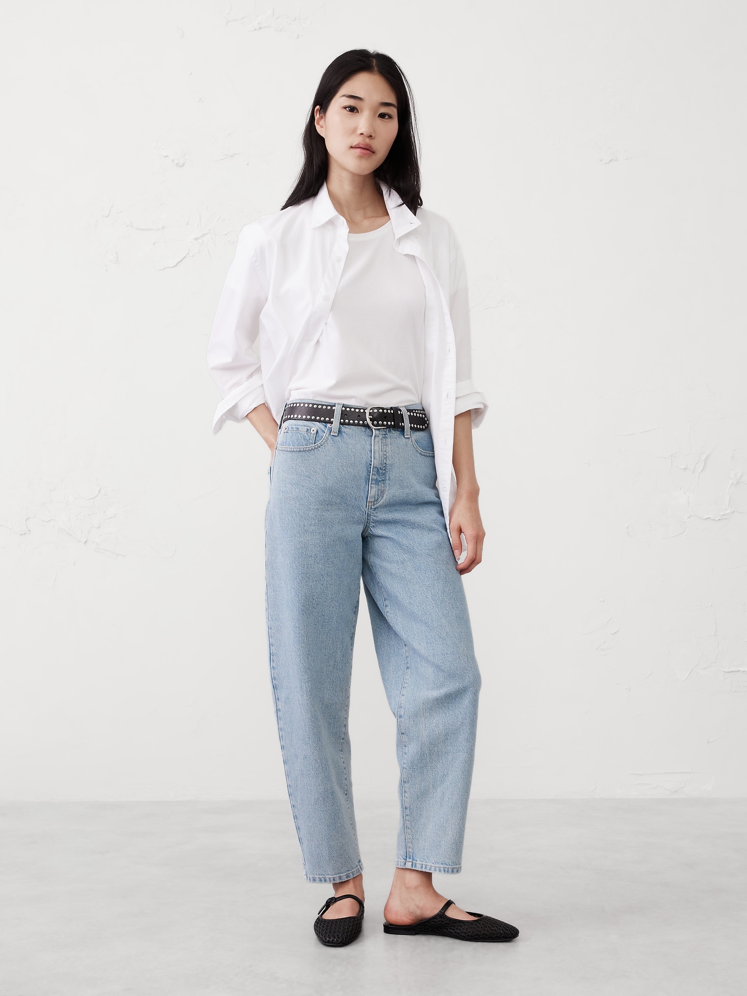 Slim Barrel High-Rise Jean