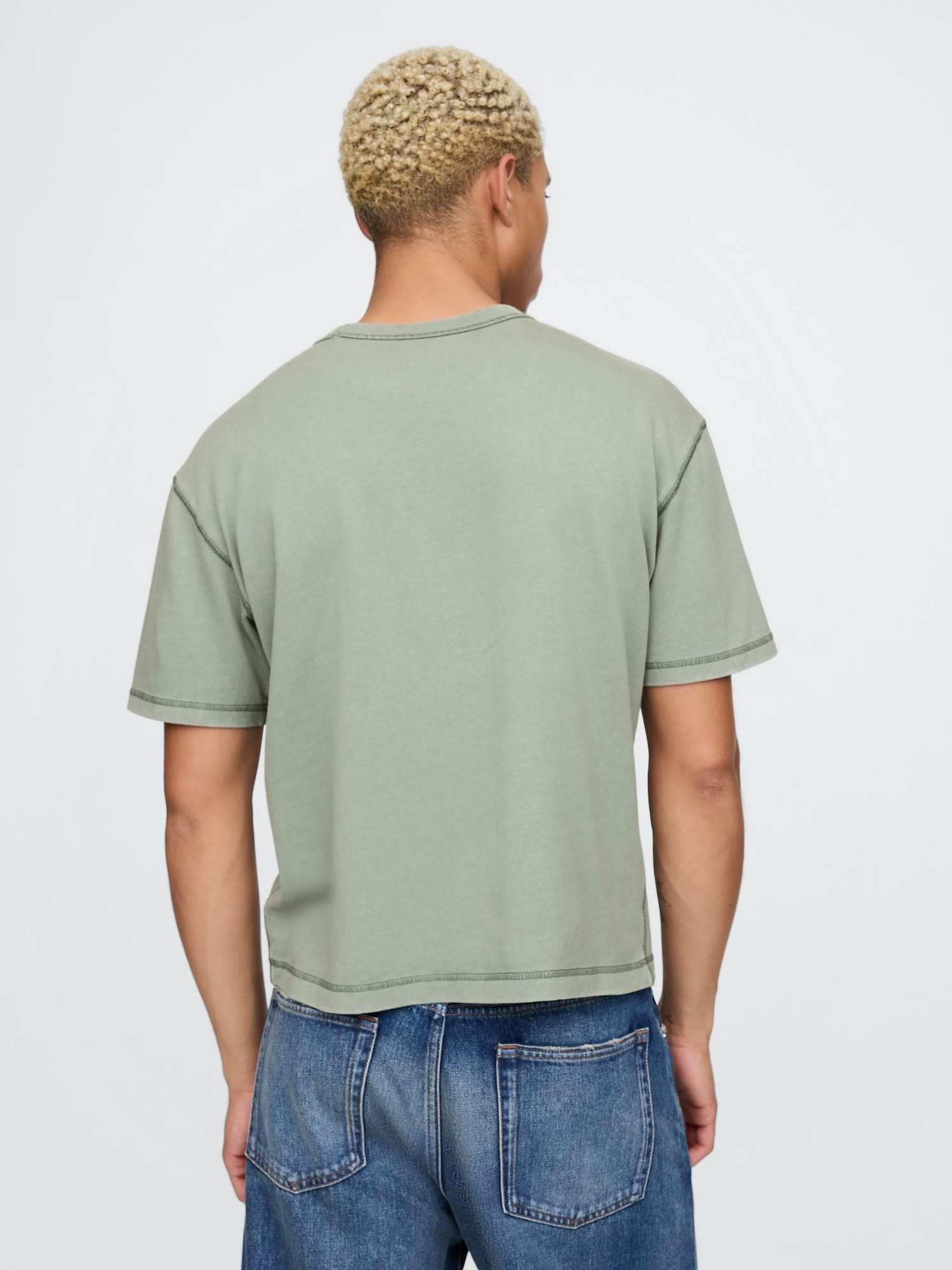 Gap公式オンラインストア | ヘビーウェイト クロップドTシャツ
