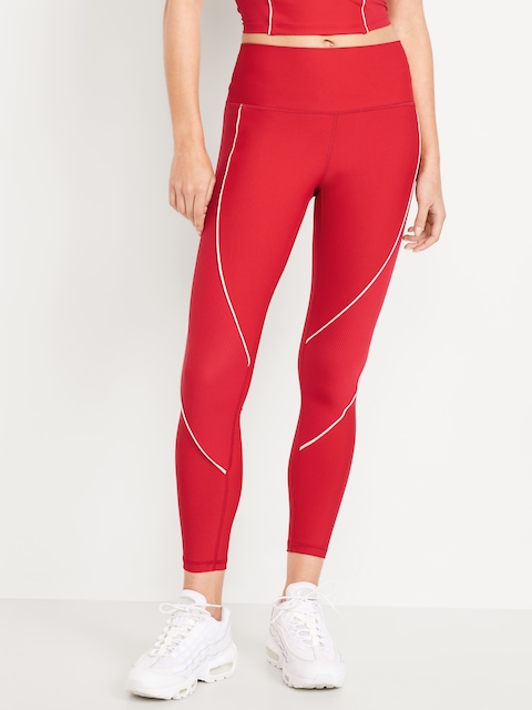 LEGGING POWERSOFT CÔTELÉ À TAILLE HAUTE, LONGUEUR 7/8