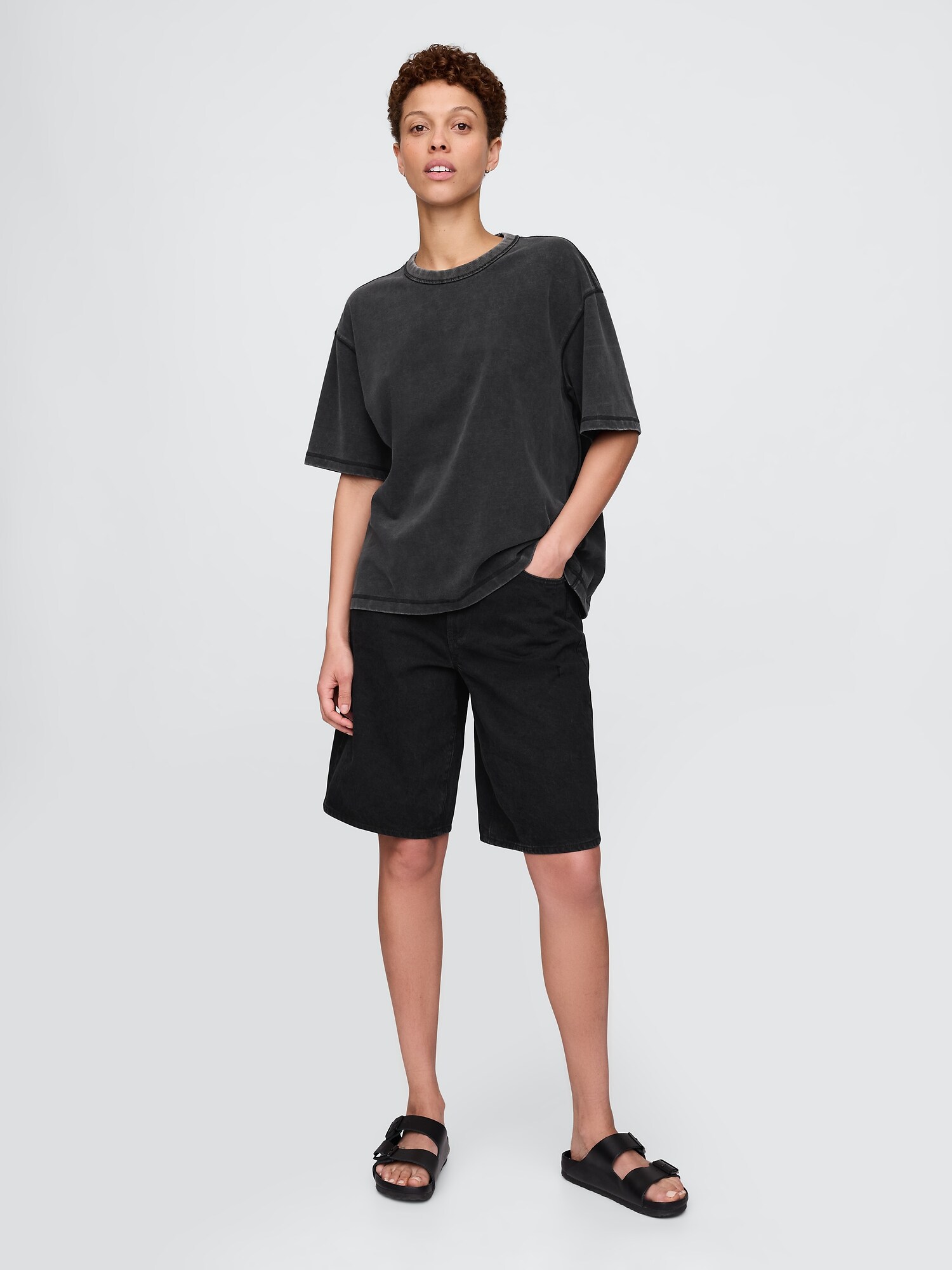 ヘビーウェイト クロップドTシャツ-5