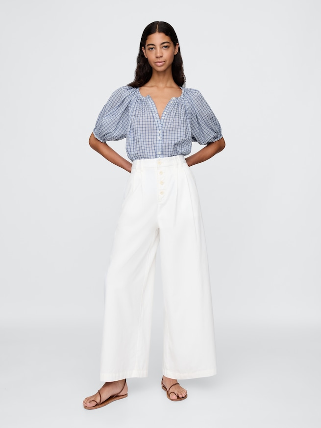 Gap × DÔEN ギンガムチェック トップス-1