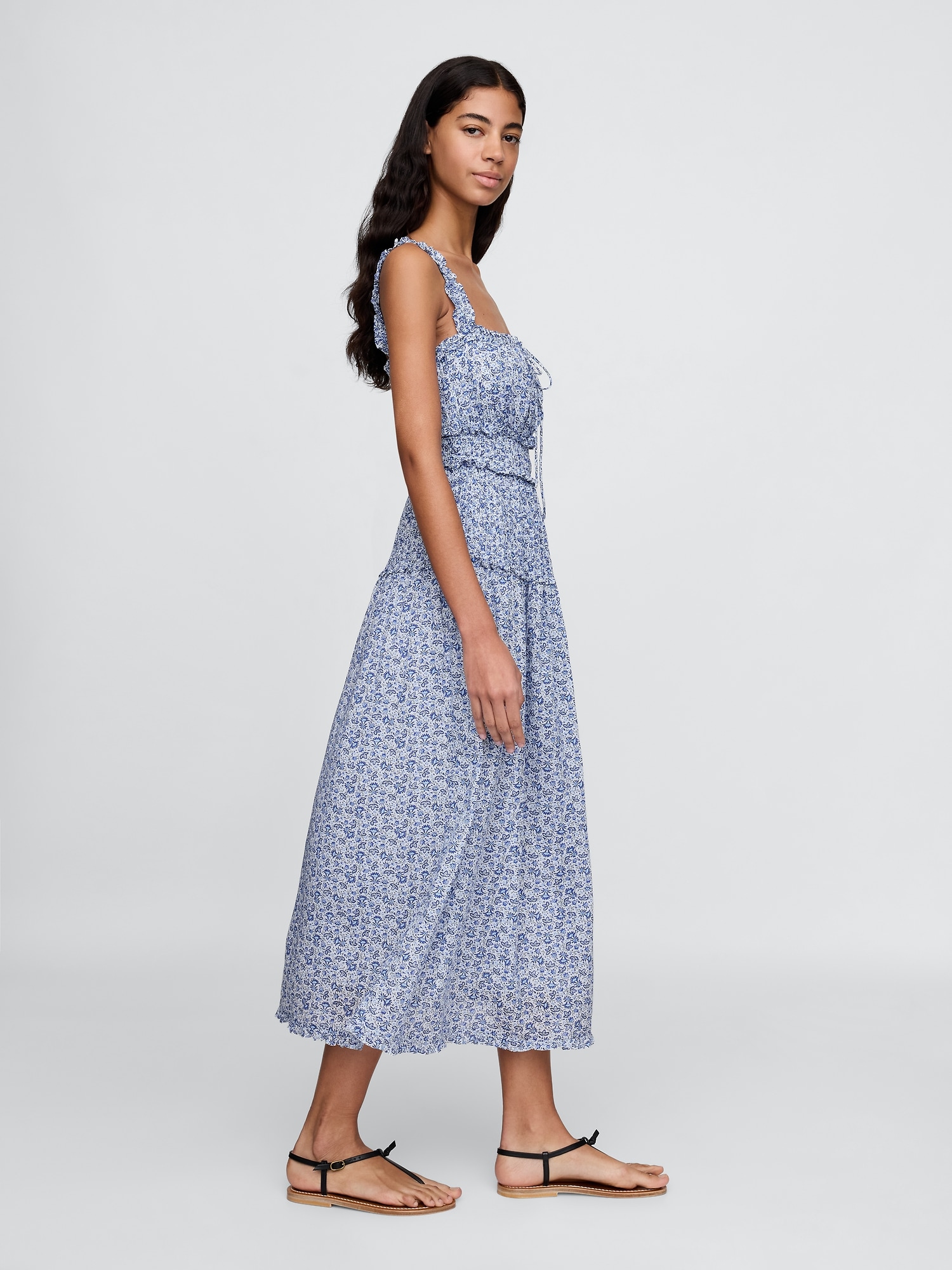 Gap x DÔEN フローラル ミディワンピース-3