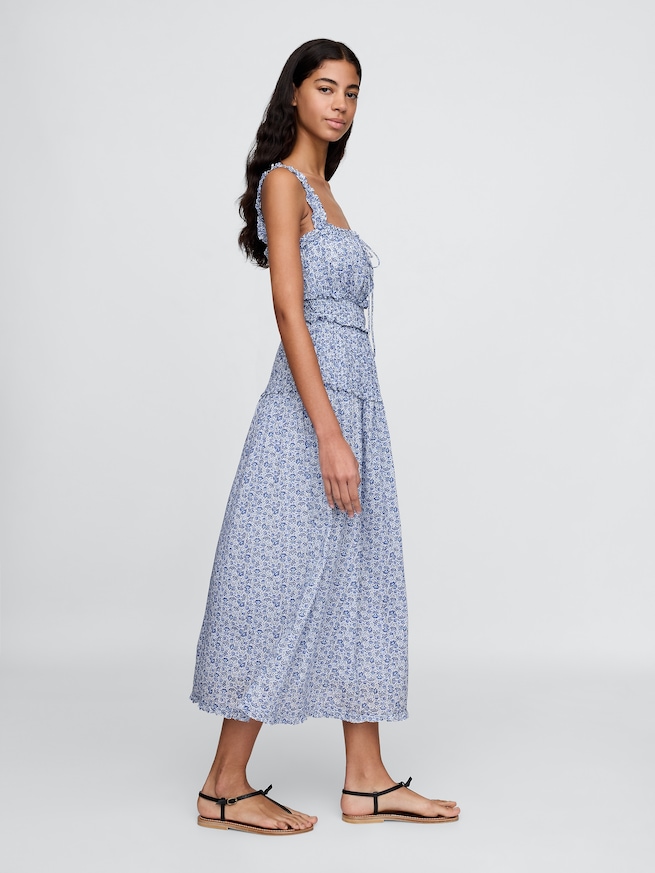 Gap x DÔEN フローラル ミディワンピース-3