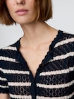 Gap × DÔEN リネンブレンド ポインテール クロップドカーディガン-3