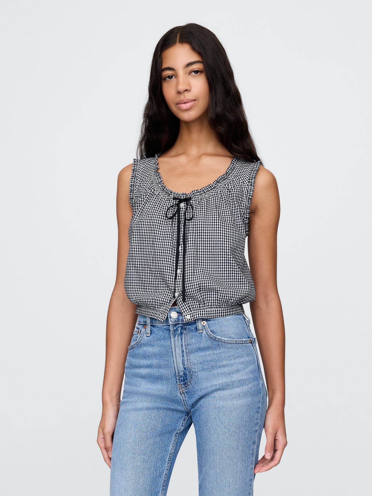 Gap Gap × DÔEN ギンガムチェック クロップド タンクトップ Gap Gap × DÔEN ギンガムチェック クロップド タンクトップ