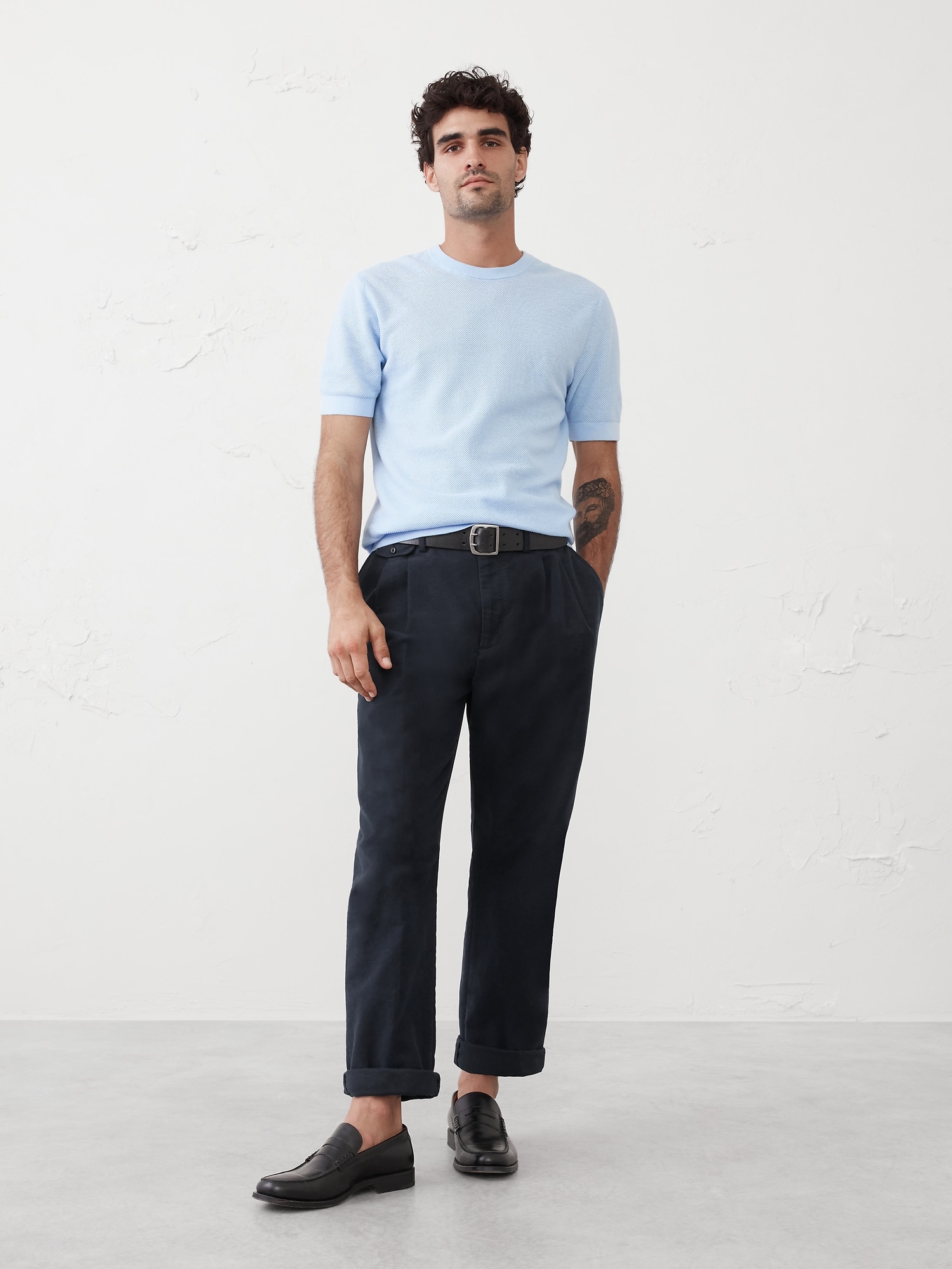 Textured Sweater T-Shirt