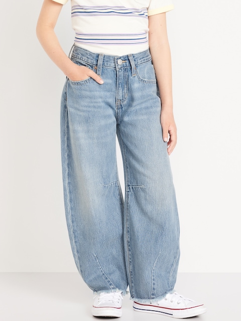 Super Baggy Barrel-Leg Jeans for Girls