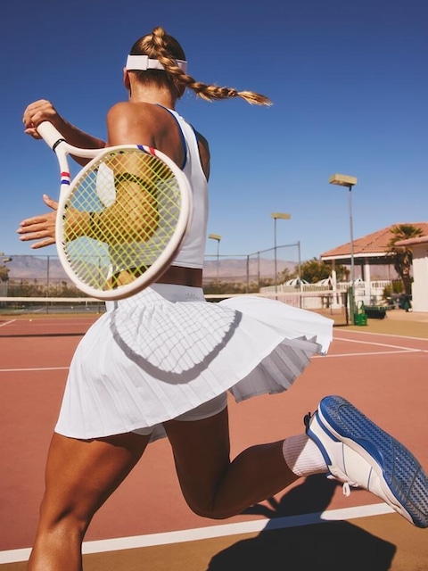 Match Point High Rise Pleated Lasercut 13 1/2" Skort