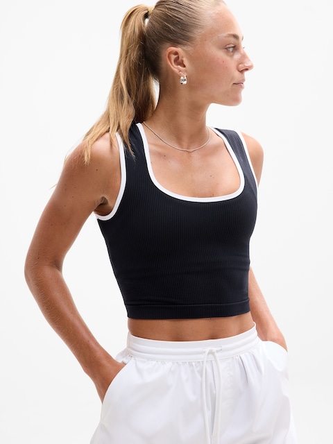 Renew Seamless Square Neck Crop Tank