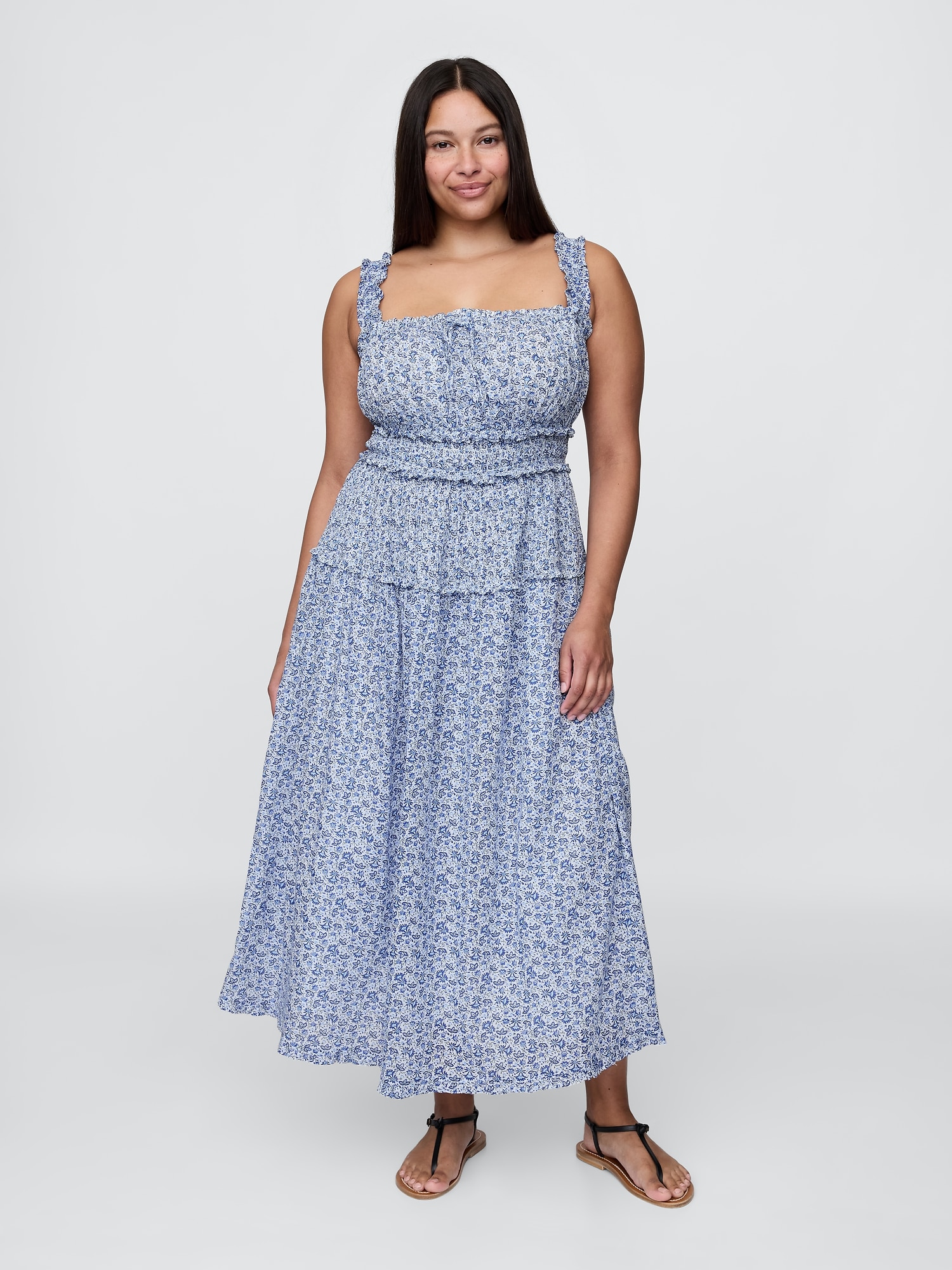 Gap x DÔEN フローラル ミディワンピース-5