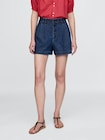Gap × DÔEN ハイライズ プリーツ デニムトラウザーショートパンツ-1