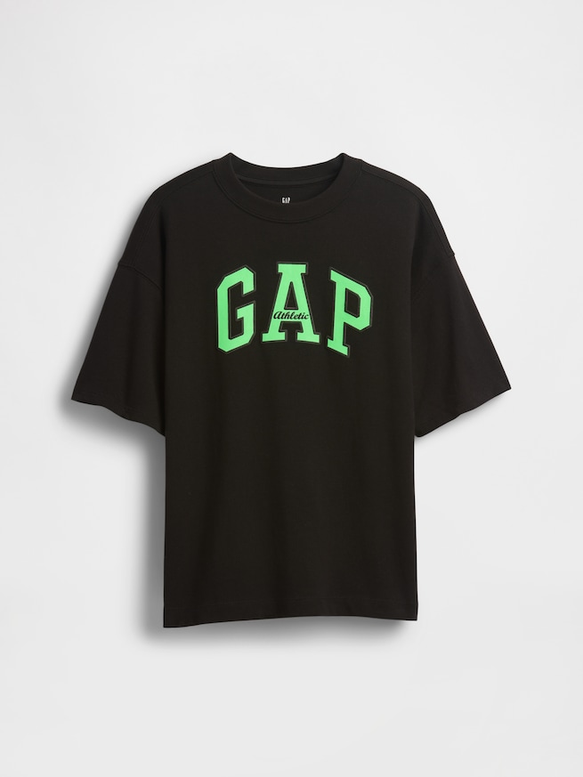 ヘビーウェイト Athletic GAPロゴ Tシャツ (キッズ)-0