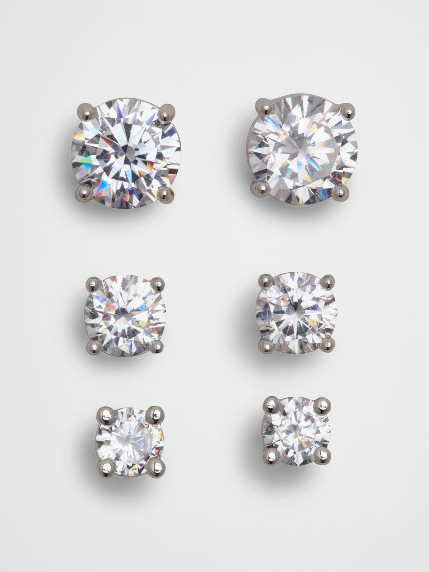 Cubic Zirconia Studs (3 Pack)