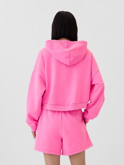 Relaxed Gap Mini-Logo Cropped Hoodie | Gap Factory