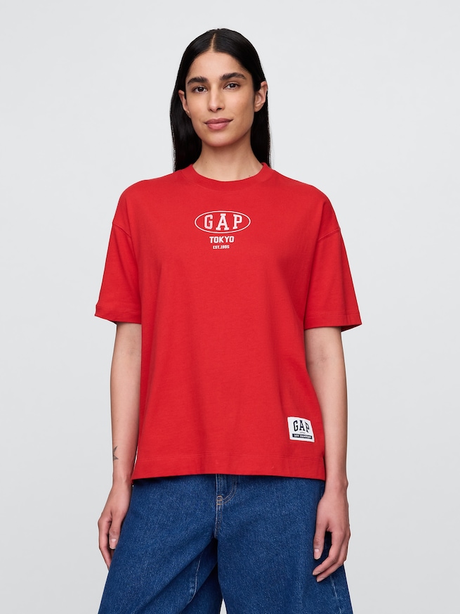 30th アニバーサリー オーバーサイズ GAPロゴTシャツ-0