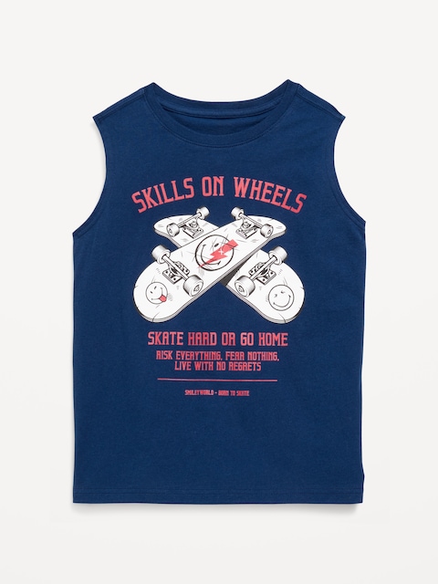 Smiley World™ Graphic Muscle Tank for Boys
