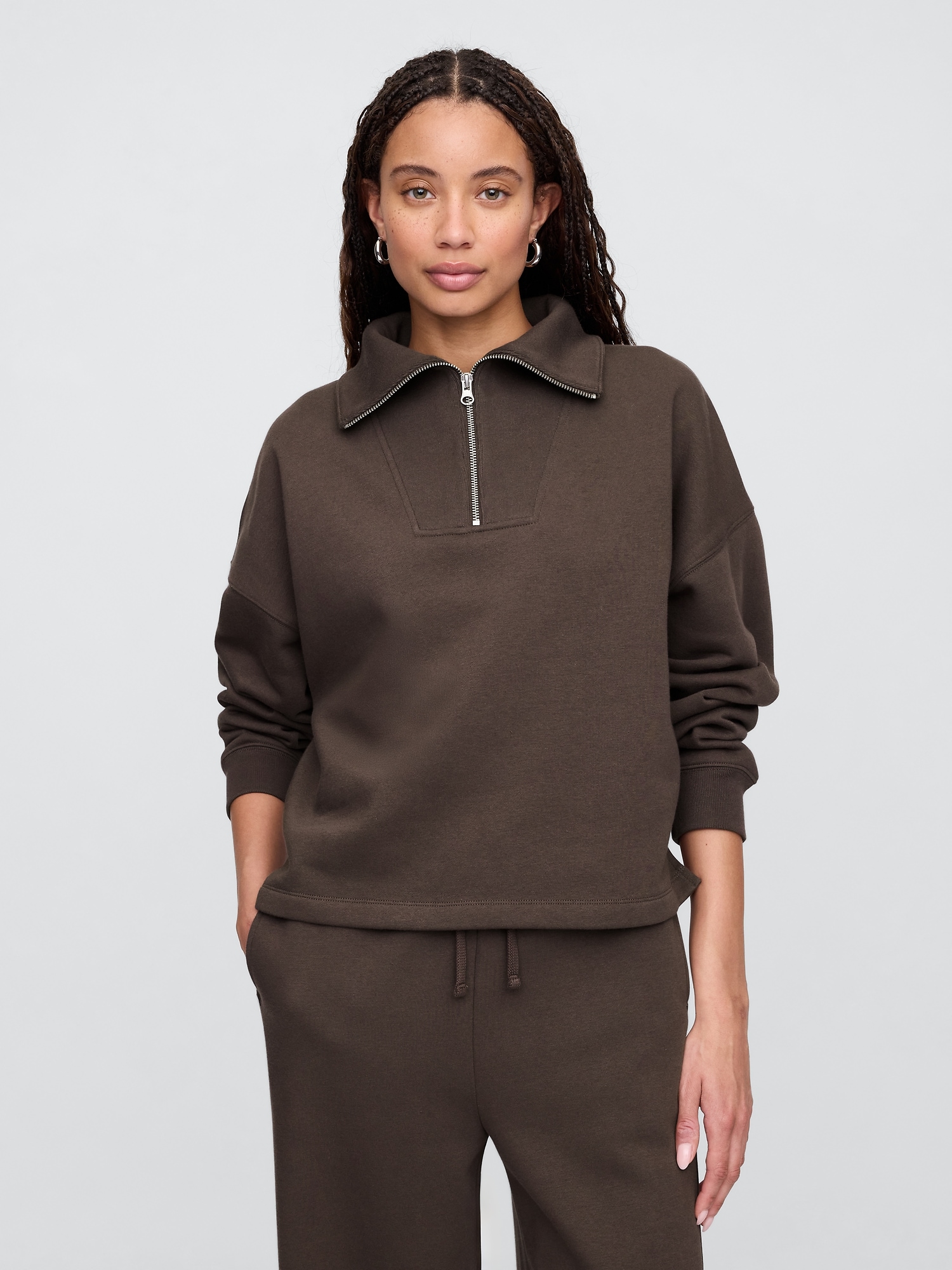 Relaxed Quarter-Zip Sweatshirt