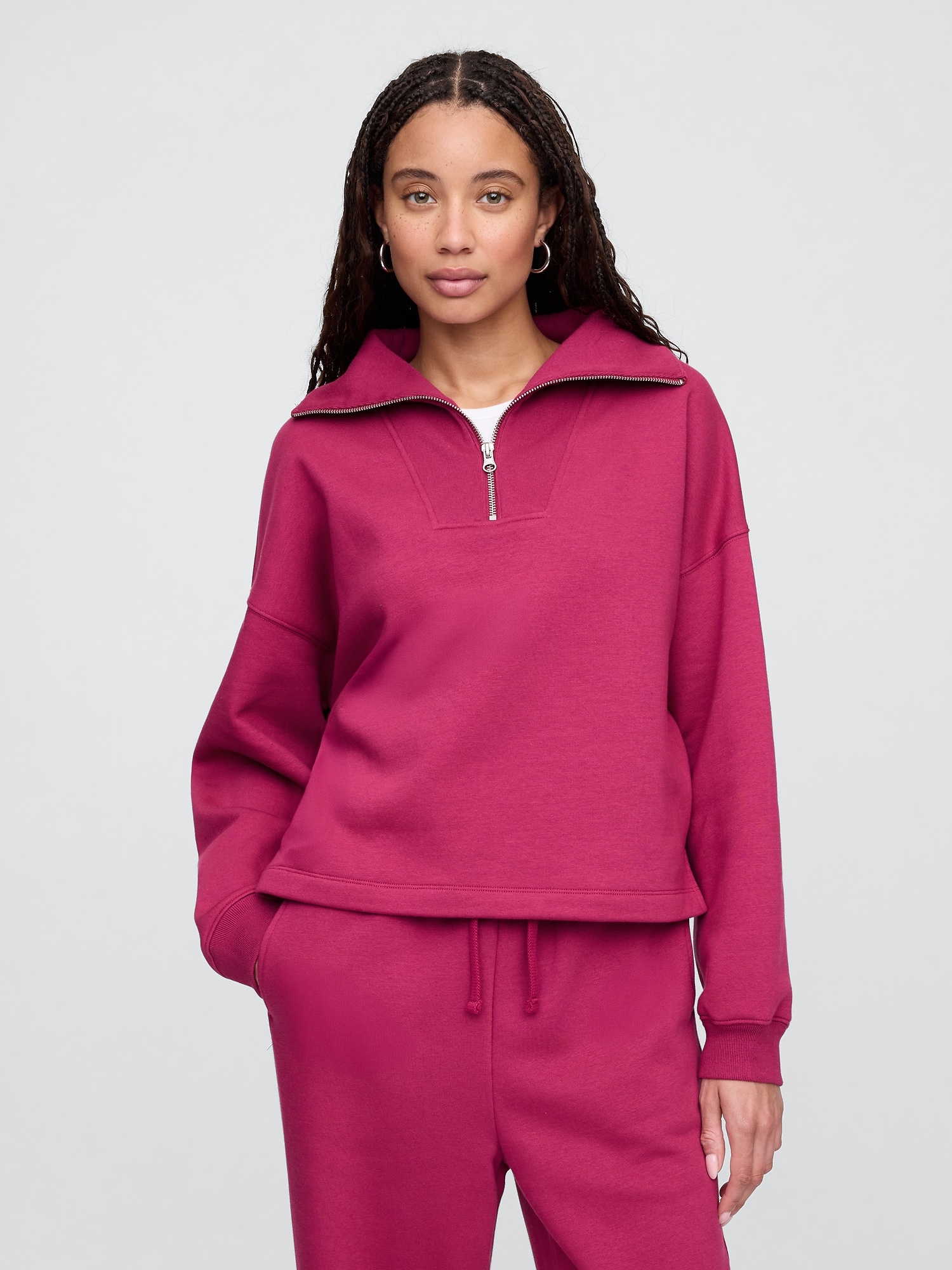 Oversized Quarter-Zip Sweatshirt