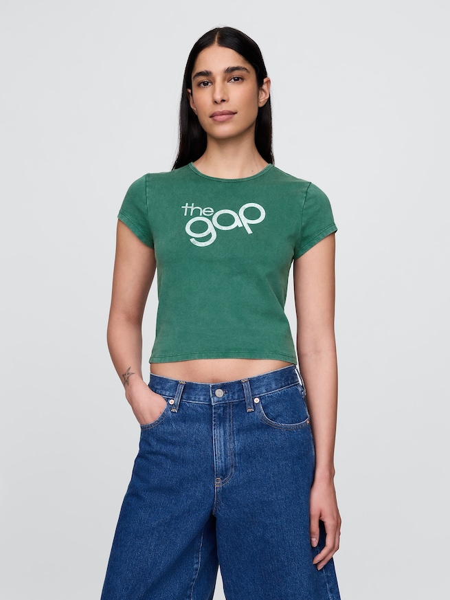 コットンジャージー GAPロゴ チビTシャツ-0