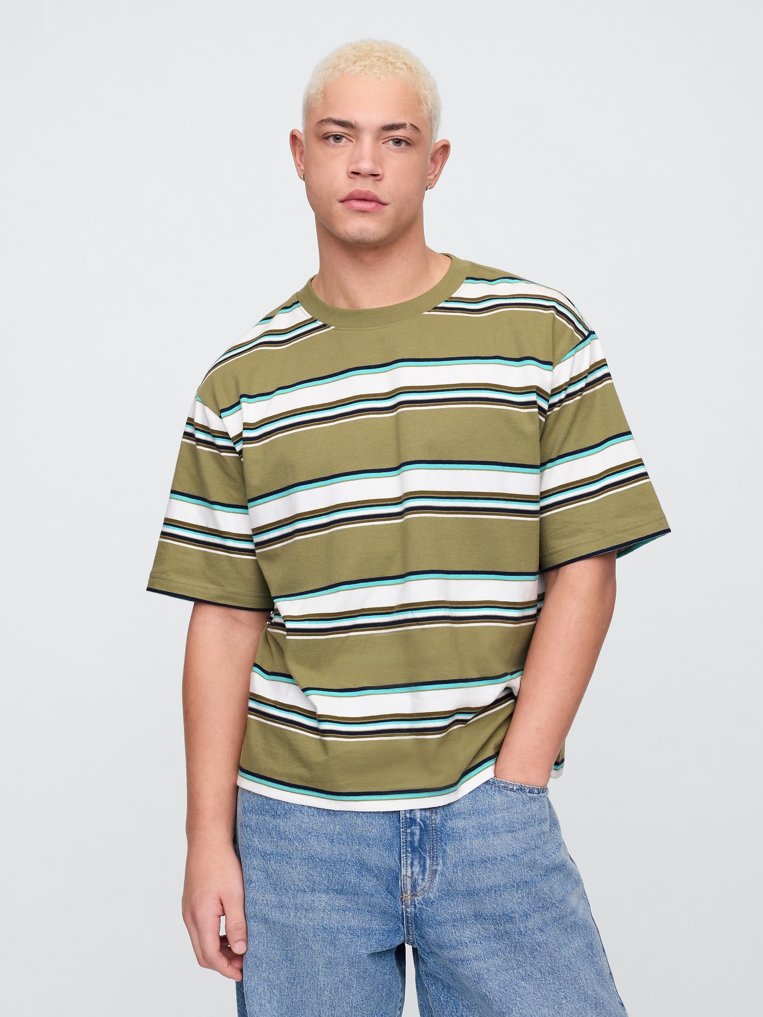 Vintage Soft Stripe Boxy T-Shirt