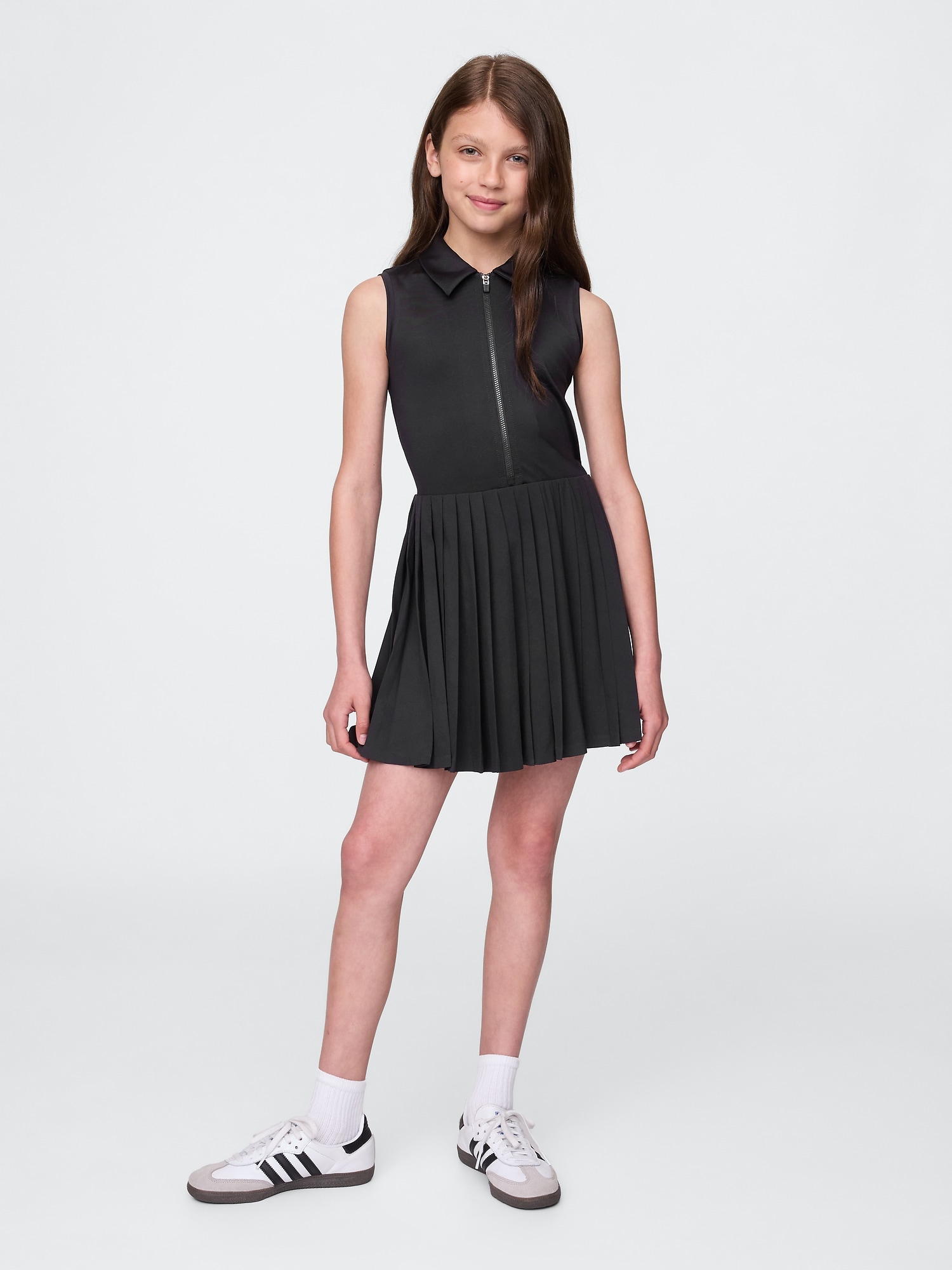 Kids Pleated Active Polo Dress