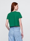 オーガニックコットン ヴィンテージソフト クロップドTシャツ-4