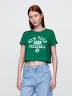 オーガニックコットン ヴィンテージソフト クロップドTシャツ-0