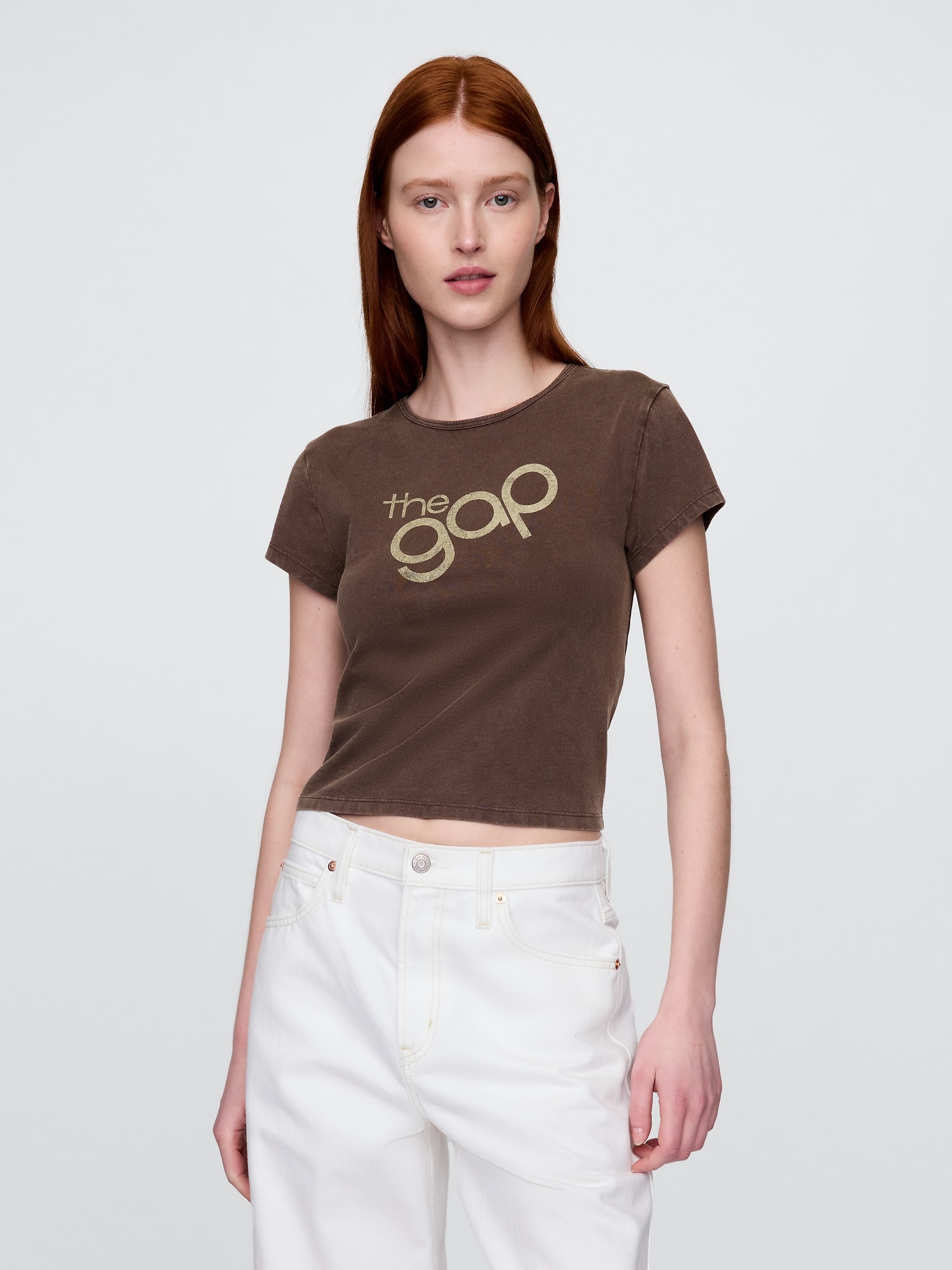 コットンジャージー Gapロゴ チビtシャツ