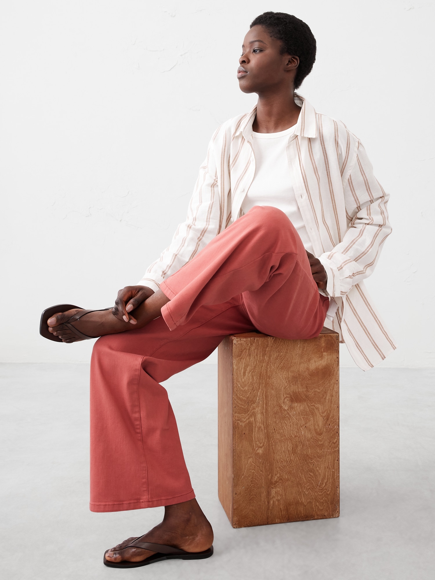 Wide-Leg High-Rise Jean