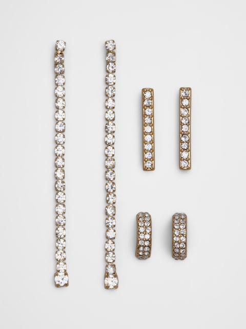 Bar Pave Earrings Multipack