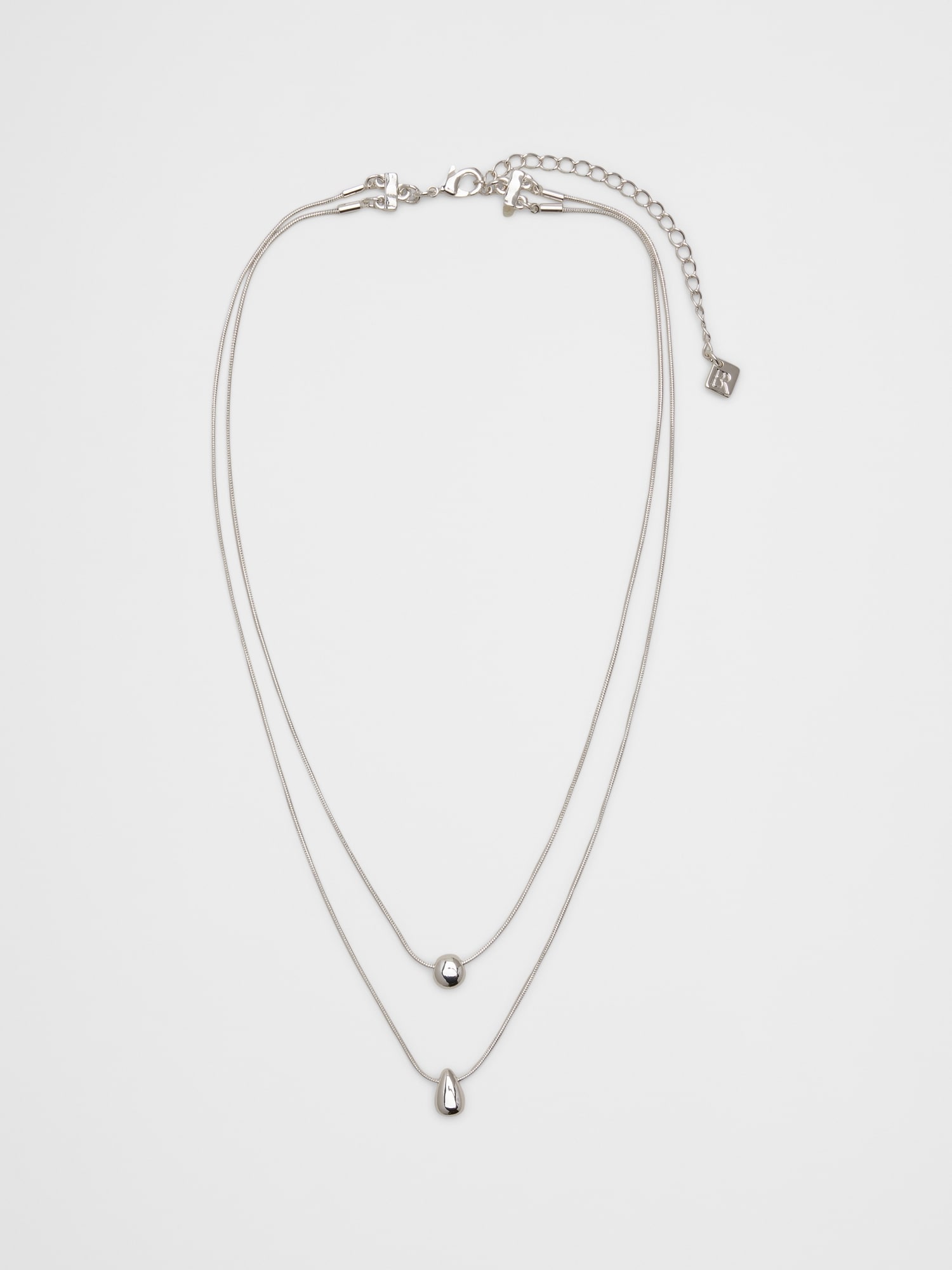 Layered Metal Pendant Necklace